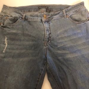 Eloquii light wash  distressed jeans in size 20